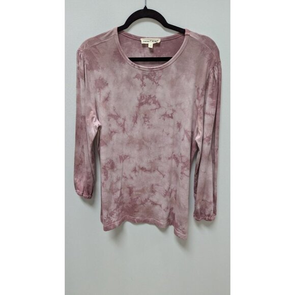 Johnny Was CALME Light Purple Tie-Dye Blouse - Picture 1 of 2